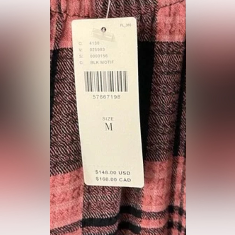 Plaid Pink and Black Long Sleeve Tie-Waist Dress - Picture 9 of 9